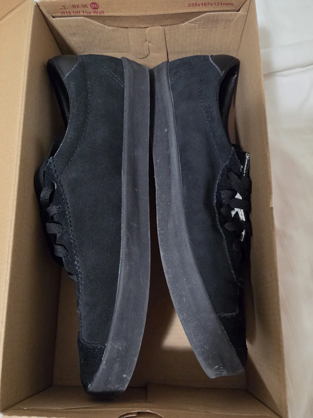 Vans Black Suede Low-Top Sneakers with White Side Stripe